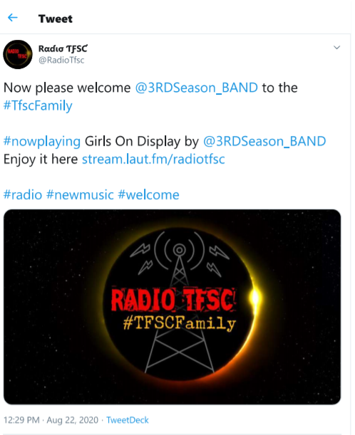RadioTFSC Now Playing Girls on Display by 3RD Season